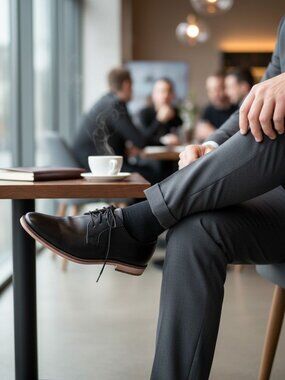 Men’s Black Leather Dress Shoes